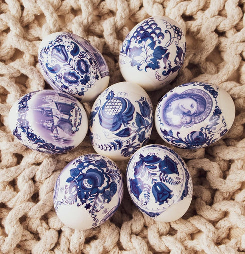 Set 21 Pack Decorative Easter Egg Wraps Russian Icons Religious Orthodox Dying Kit Dye - Ukrainian Kit Sleeve Heat