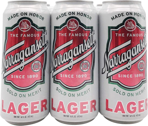 Narragansett Brewing, Lager, 6Pk, 16 Fl Fl Oz Cans
