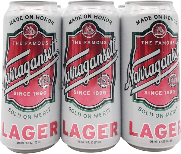 Narragansett Brewing, Lager, 6Pk, 16 Fl Fl Oz Cans