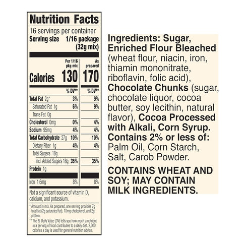 18 oz. Betty Crocker Delights Supreme Chocolate Chunk Brownie Mix