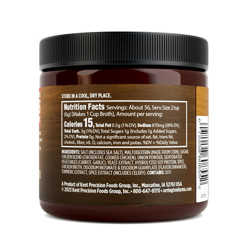 Orrington Farms Chicken Flavored Broth Base & Seasoning, 12 oz Jar, Ready-To-Use
