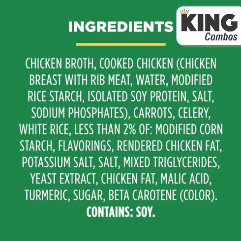 KING COMBOS 14 oz Pack (2) Healthy Choice Chicken With Rice Soup, Microwave Bowl, + QR Code