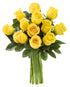 KaBloom - Bouquet of 12 Fresh Yellow Roses (Farm-Fresh, Long-Stem) - Fresh