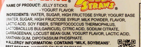 Generic 13.6 oz (386g), 2 Pack Jelly Straws Yogurt Flavor Jelly Sticks