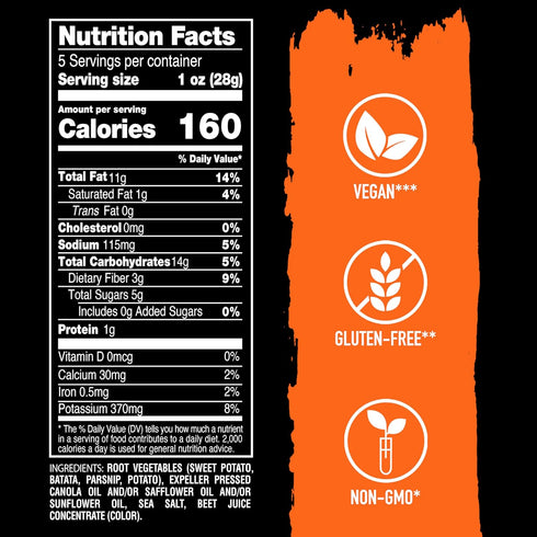 5 oz Terra Vegetable Chips, Original Vegetable Chips with Sea Salt