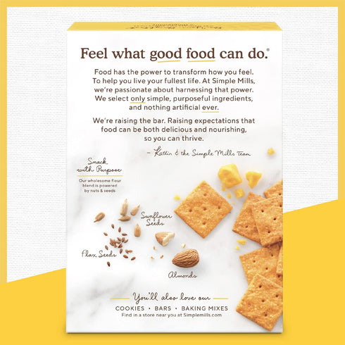 4.25 (Pack 1) Simple Mills Almond Flour Crackers, Farmhouse Cheddar - Gluten Free, Healthy Snacks, Ounce