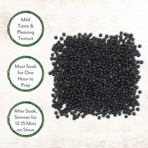 35.2-Ounce (Pack 2) Roland Foods Dried Black Lentils, Specialty Imported Food, Bag