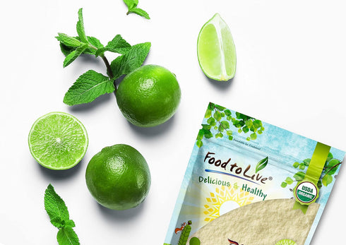 1 Food to Live Organic Lime Powder, Pound Non-GMO, Unsulfured, Made from Raw Dried Citrus Fruit, Vegan, Bulk, Great