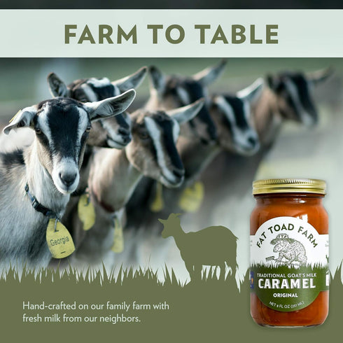 8fl oz 2-Pack, Fat Toad Farm Traditional Goats Milk Caramel Sauce, Original, Jar, Cajeta, Gluten Free