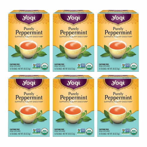 Yogi Tea - Purely Peppermint Tea (6 Pack) - Supports Healthy Digestion