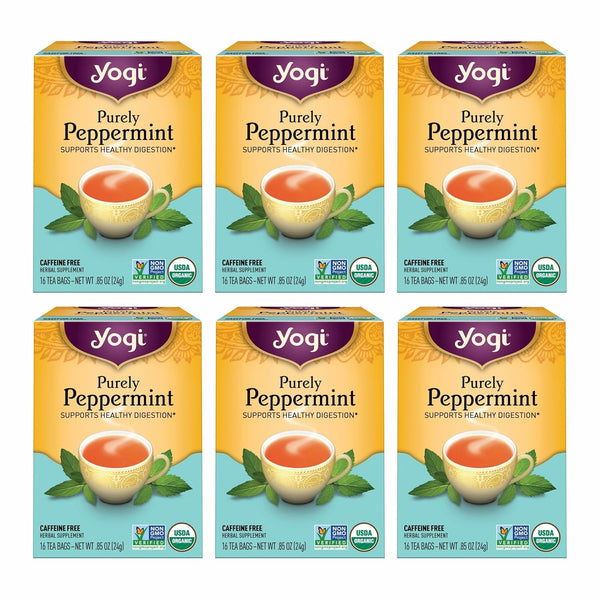Yogi Tea - Purely Peppermint Tea (6 Pack) - Supports Healthy Digestion