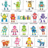 iPartyFun 36Pcs Robot Cupcake Toppers Picks Robot Cake Decorations for Robot Birthday Party Decorations Birthday
