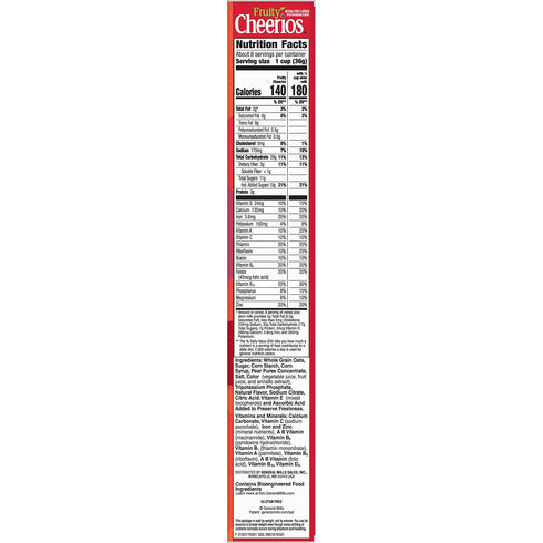 10.6 Oz Fruity Cheerios Gluten Free, Breakfast Cereal