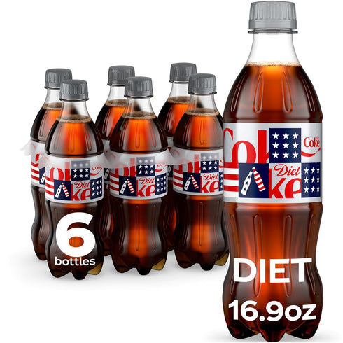 Diet Coke Diet Soda, 16.9 fl oz Bottles, 6 Pack - Cola