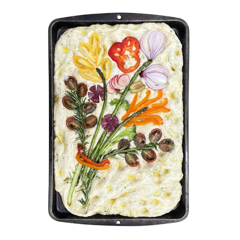 Global Grub Focaccia Bread Art Kit for Kids, Teens, Adults - Fun DIY Professional Bread Baking Kit Comes with Bread