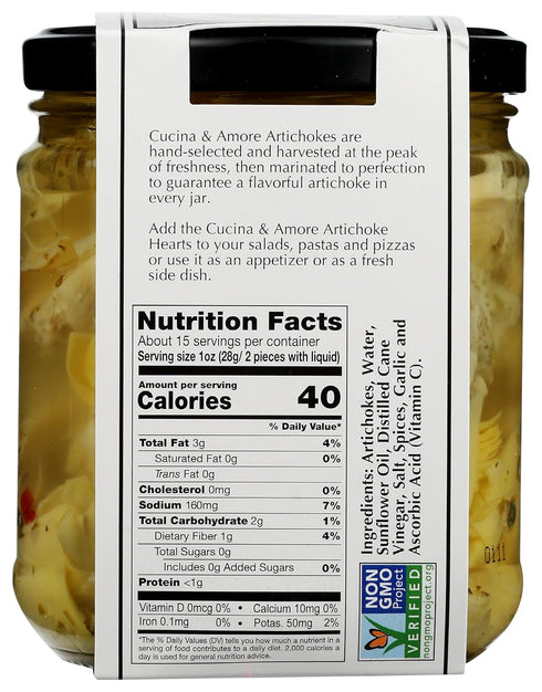 14.5 OZ CUCINA & AMORE Marinated Quartered Artichokes