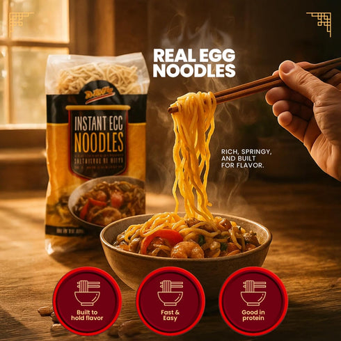 14 oz 3-Pack De Mi Pais Egg Noodles Instant Egg Noodles for Soup, Stir-Fry, Pasta or Ramen Recipes; Traditional Noodles