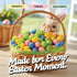 1 lb Mini Peanut Butter Candy Eggs, Bulk Bag Crunchy Shell Peanut Butter Eggs, Pastel Easter Candy for Baskets, Egg