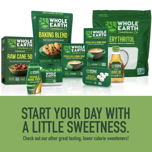 100% 4 (Packaging WHOLE EARTH Erythritol Zero Calorie Plant-Based Sugar Alternative, Pound Pouch May Vary )