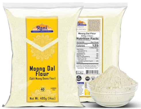 14oz (400g) Rani Moong Flour (Mung Bean Flour, Green Gram Flour) ~ All Natural | Vegan | Gluten Friendly | NON-GMO |