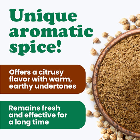 6 Food to Live Organic Coriander Powder, Pounds Freshly Ground, Pure, Natural Spice for Cooking, Baking and Seasoning