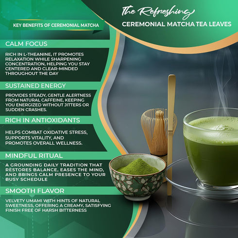 GOLDEN HERBS 100% (60 2.12 OZ) Matcha Superior Ceremonial Blend Green Tea Powder from Uji, Kyoto, USDA Organic