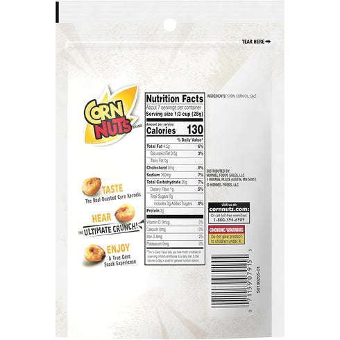Packs, 7oz. (Pack 12) CORN NUTS Original Flavored Corn Kernels, Crunchy Corn Snacks, Snack Box, Variety Food