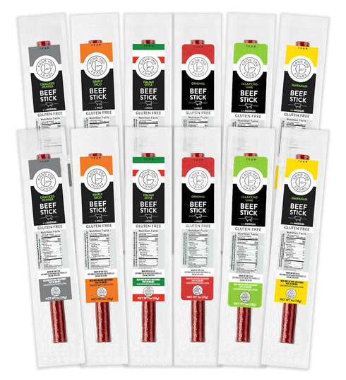 Good Fod Foods Meat Stick Variety Pack Low FODMAP Snacks for a