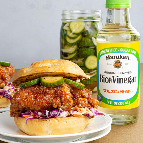 (1 2-pack) Marukan Genuine Brewed Rice Vinegar for Enhancing Flavor & Cooking, Unseasoned Gallon