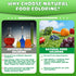 6 10ml Natural Food Coloring - x Dye Free Food Coloring Liquid, Plant Based Food Dye, FD&C & Artificial Dye Free, Vegan