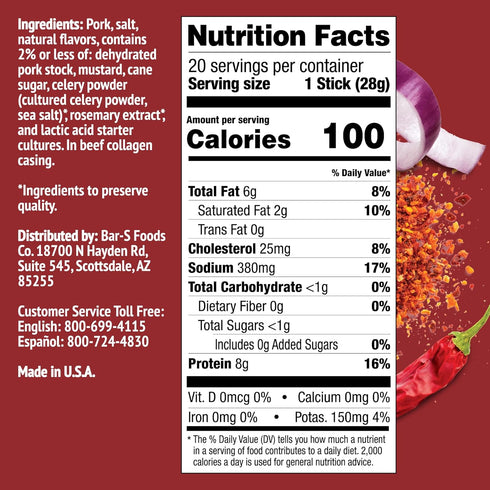 Snack'in For You Chili Con Carne Meat Sticks - Delicious Snack