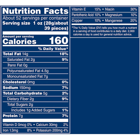 52 oz (Pack 2) Planters Dry Roasted Peanuts, Canister