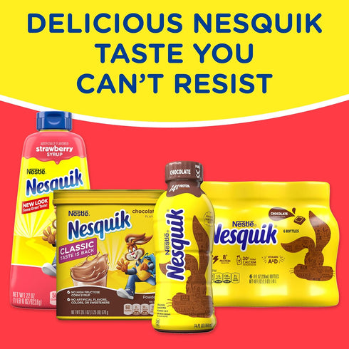 6x9.38oz NESQUIK Strawberry Powder Canisters