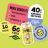 6g 1g Immunity 12 oz (pack 12) Popwell Cream Soda Caffeinated Better-For-You Prebiotic Soda, with Fiber, Sugar