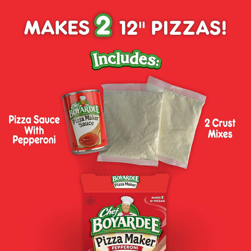 31.85 oz, 6 Pack Chef Boyardee Pepperoni Pizza Maker