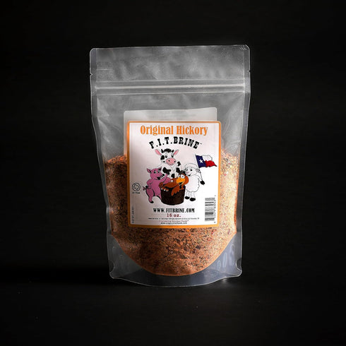16oz FIT Brine - Original Hickory, | Premium Meat Tenderizer & Seasoning | Adds Smoky Flavor & Juicy Texture |