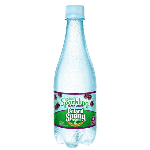 16.9 oz, 8 Poland Spring Sparkling Natural Spring Water, Black Cherry, pk