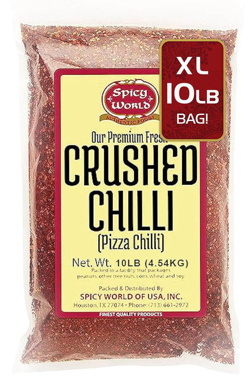 Spicy World Crushed Red Pepper Flakes 10 Pound Bulk Value Pack - Chili Flakes