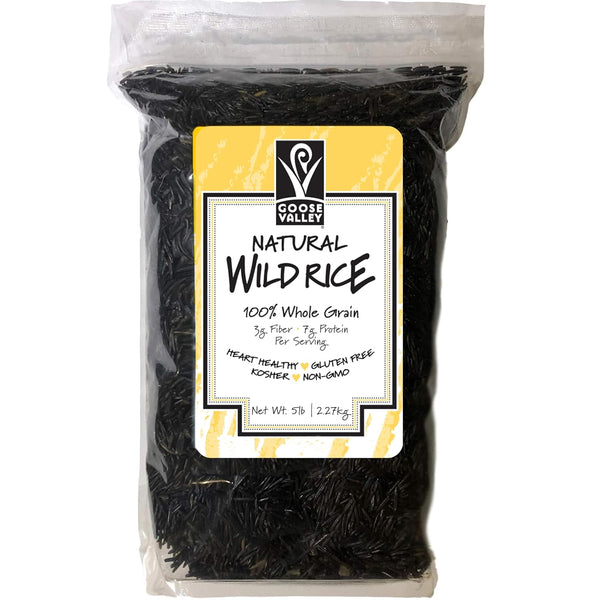 GOOSE VALLEY Natural Wild Rice - Family Reserve 5 lbs - Variety of Jumbo
