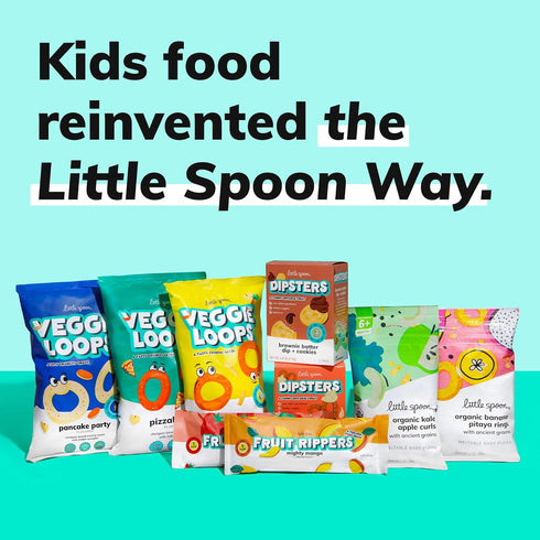 5 Packs 20 Packs Little Spoon Strawberry Smash Fruit Ripper, With Strawberry + Apple, Real Fruit Snack for Kids, No
