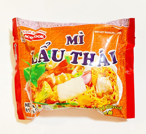 Generic Mi Lau Thai Instant Noodles, Seafood Flavor, 81g,10 Packs