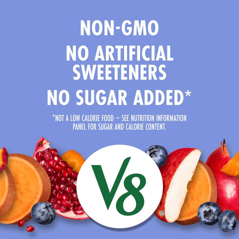 V8 100% 46 Oz Blends Juice Pomegranate Blueberry Juice, Fruit and Vegetable Juice Blend, Fl Bottle