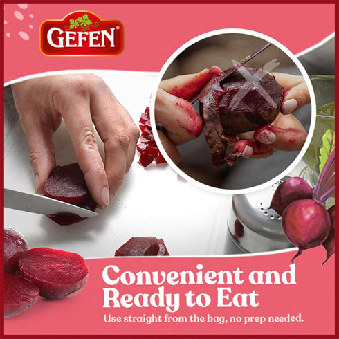 3 pack 17.6 oz (3.3 lbs) Organic Red Beets, Whole, Peeled & Cooked, Salad Ready