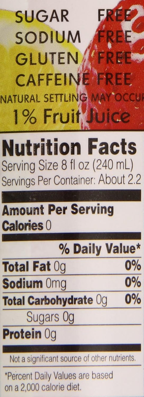 Cascade Ice 17.2 Oz (Pack 12) Sparkling Water, Strawberry Lemonade, Fl