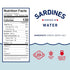 3.75 oz (Pack 12) 12g Beach Cliff Sardines in Water, Can of - Wild Caught Sardines - Protein per Serving - Gluten Free