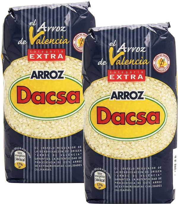 Dacsa Arroz Rice Round Rice D.O. Valencia - 2 bags of 2.2 LBs