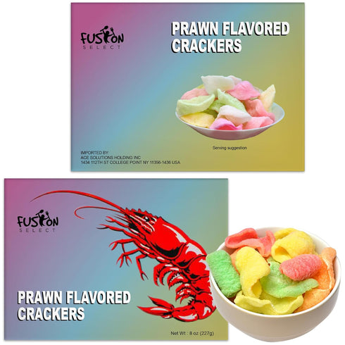 Fusion Select 2 Pk Uncooked Prawn Crackers - Multi-Colored Shrimp Chips for