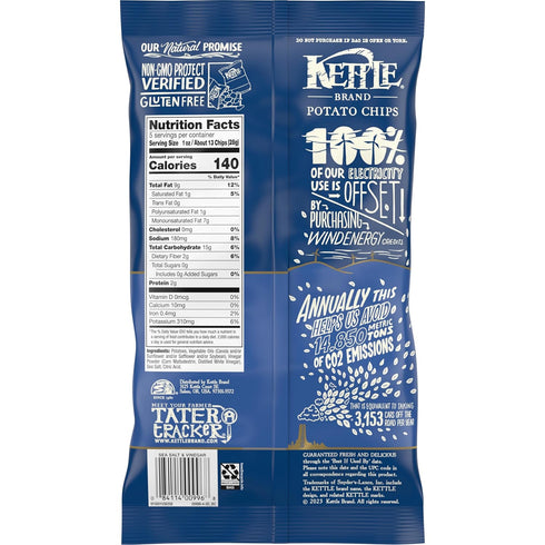5 Oz Kettle Brand Potato Chips, Salt & Vinegar Kettle Chips