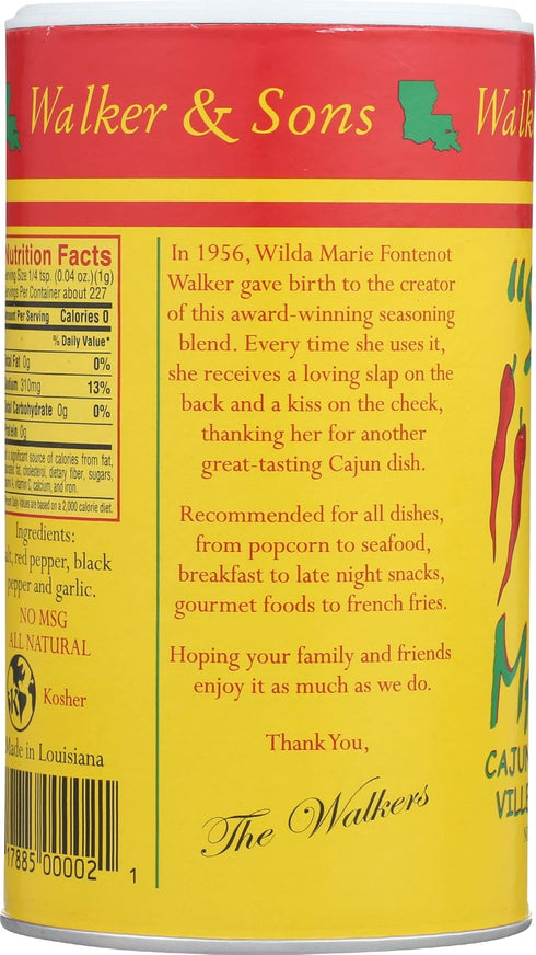 Slap Ya Mama Cajun Seasoning, Original Blend, 8 oz Can, Pack of 3, No MSG and Kosher