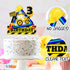 SugarGera 3rd 7-Piece Set, (3rd) Construction Cake Toppers for Kids Engineering Themed Happy Birthday Dump Truck